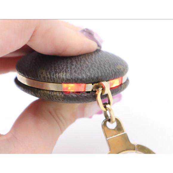 Louis Vuitton Brown Monogram Flashlight Keychain Bag Charm Astropill Authentic - Picture 6 of 7